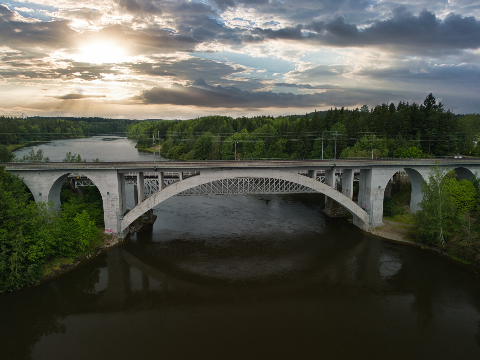 Ilmakuva Korian rautatiesilta | Koria