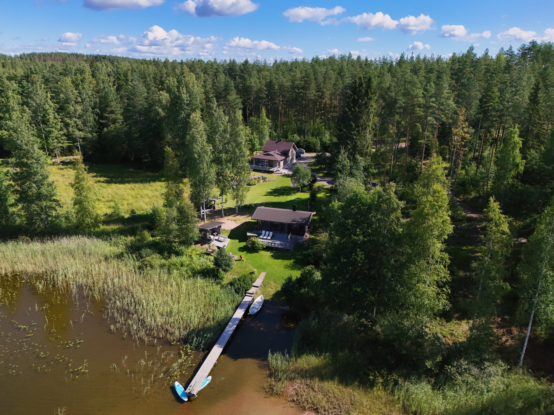 Ilmakuva Kiinteistövälittäjälle. Mökin myyntikuvat. Ilmakuvat. Mökki