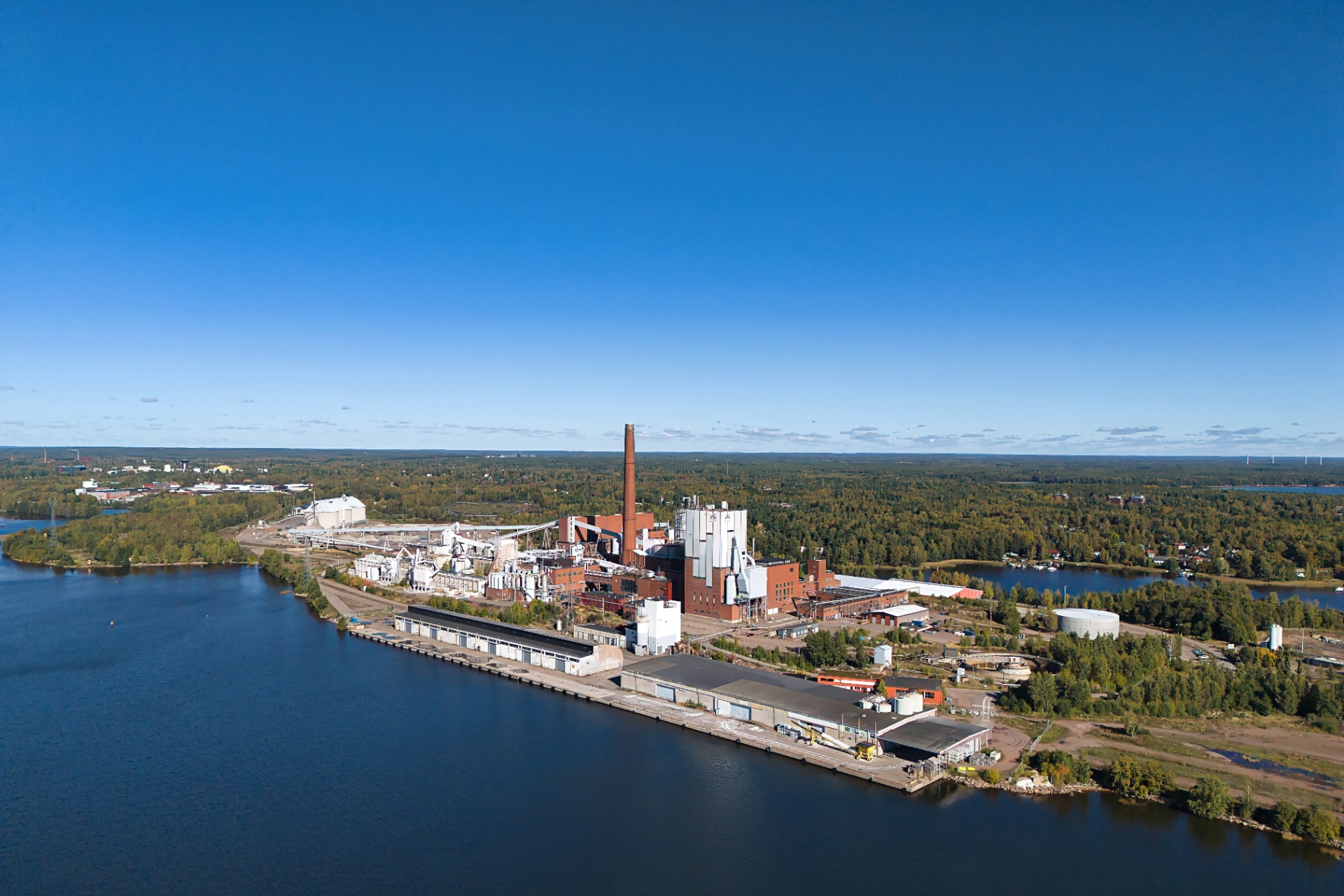 Ilmakuva kauniista maisemasta. Rantasalmi ilmakuvat